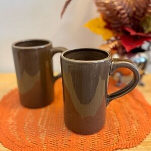 NWOT Set of Pottery Barn Rich Brown Mugs